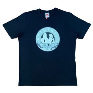 Kappa Authentic Men's Black Short Sleeve T-Shirt Size XL Logo Print Cotton